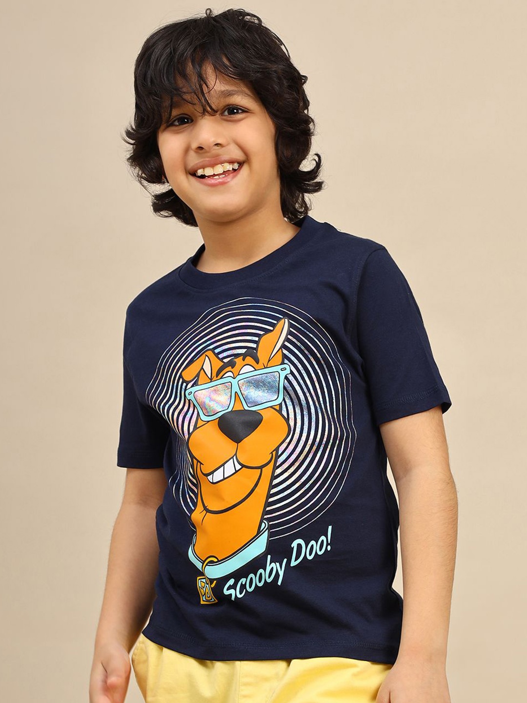 

Kids Ville Boys Scooby Doo Printed Pure Cotton Round Neck Tshirt, Blue