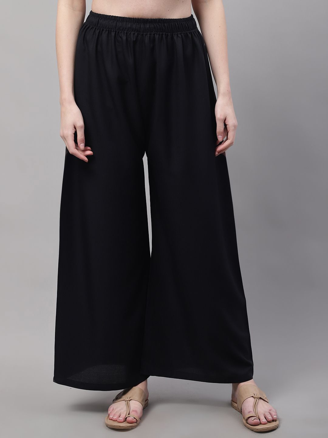 

Valles365 by S.C. Women 2 Flared Palazzos, Black