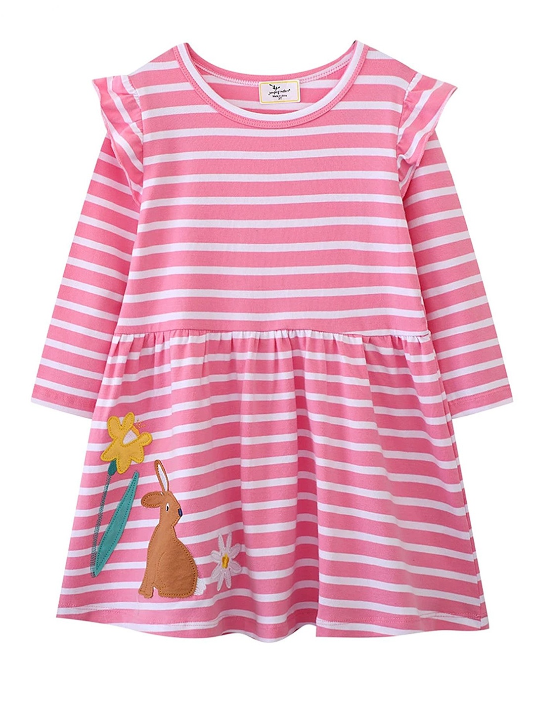 

LULU & SKY Girls Striped Nightdress, Pink