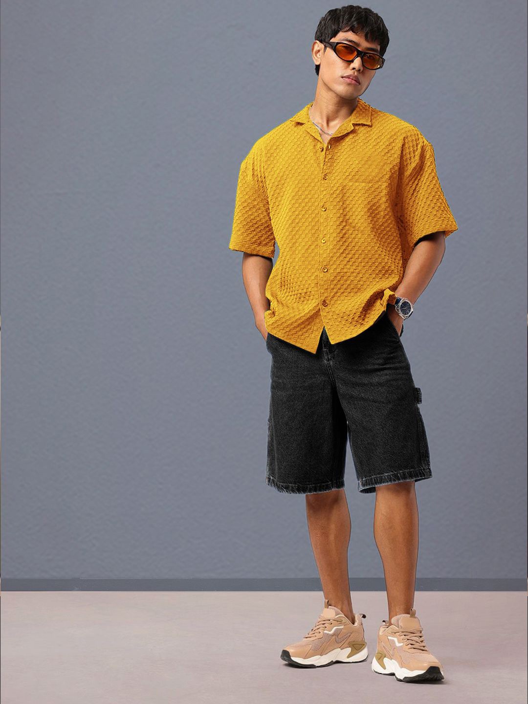 

Moda Rapido Men Standard Opaque Casual Shirt, Yellow