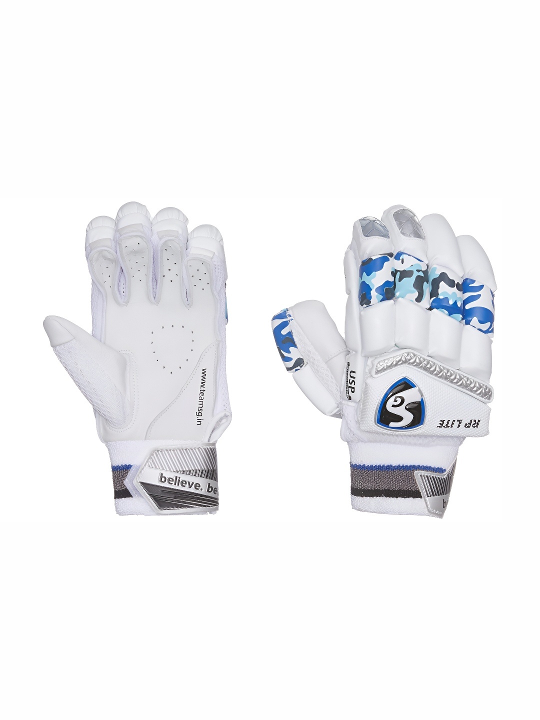 

SG RP Lite Junior RH Lightweight & Durable Cricket Batting Gloves, White