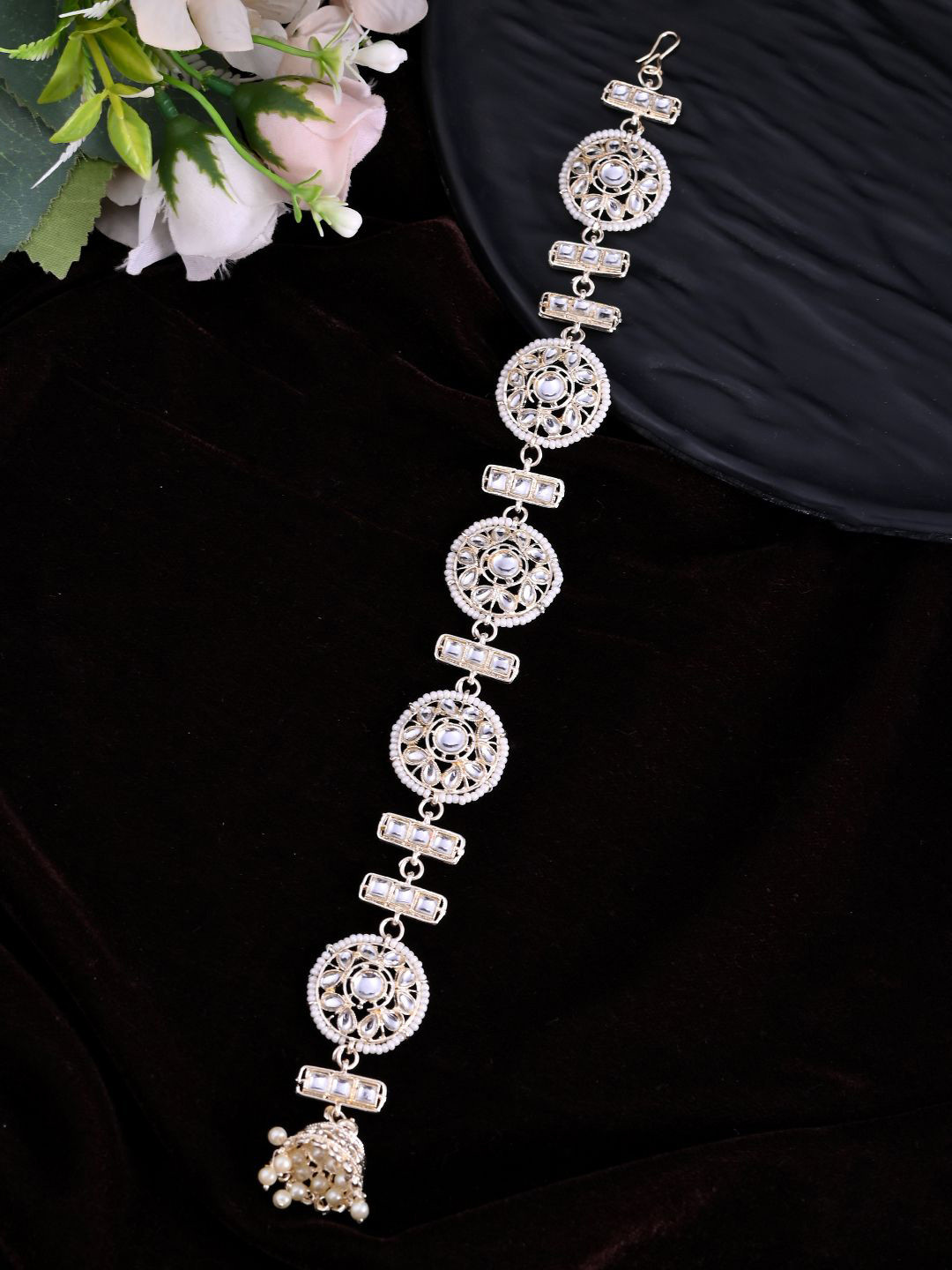 

Silvermerc Designs Women Embellished Hair Accessory Set of, White