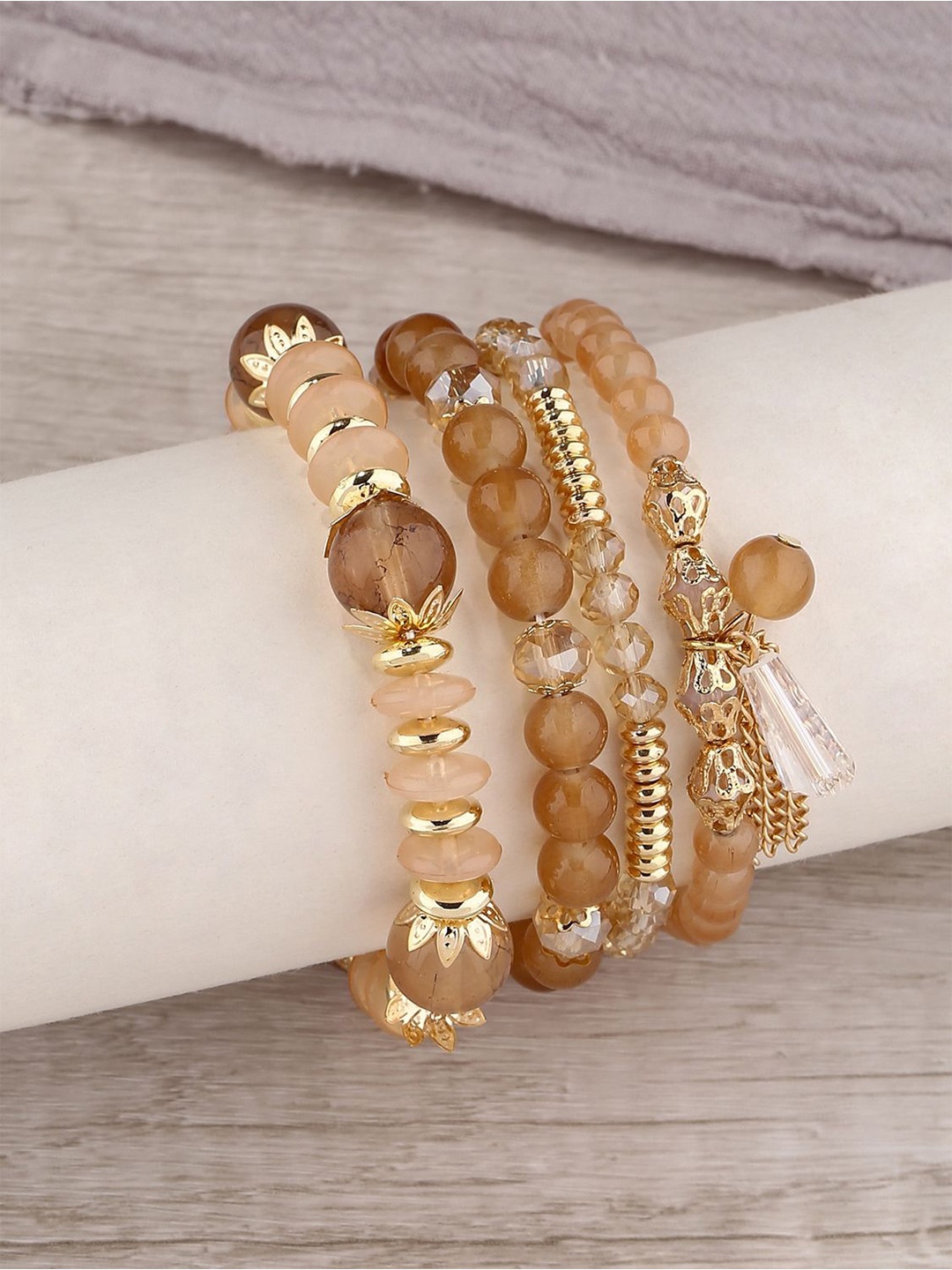 

Shining Diva Fashion Women 4 Gold-Plated Bracelet