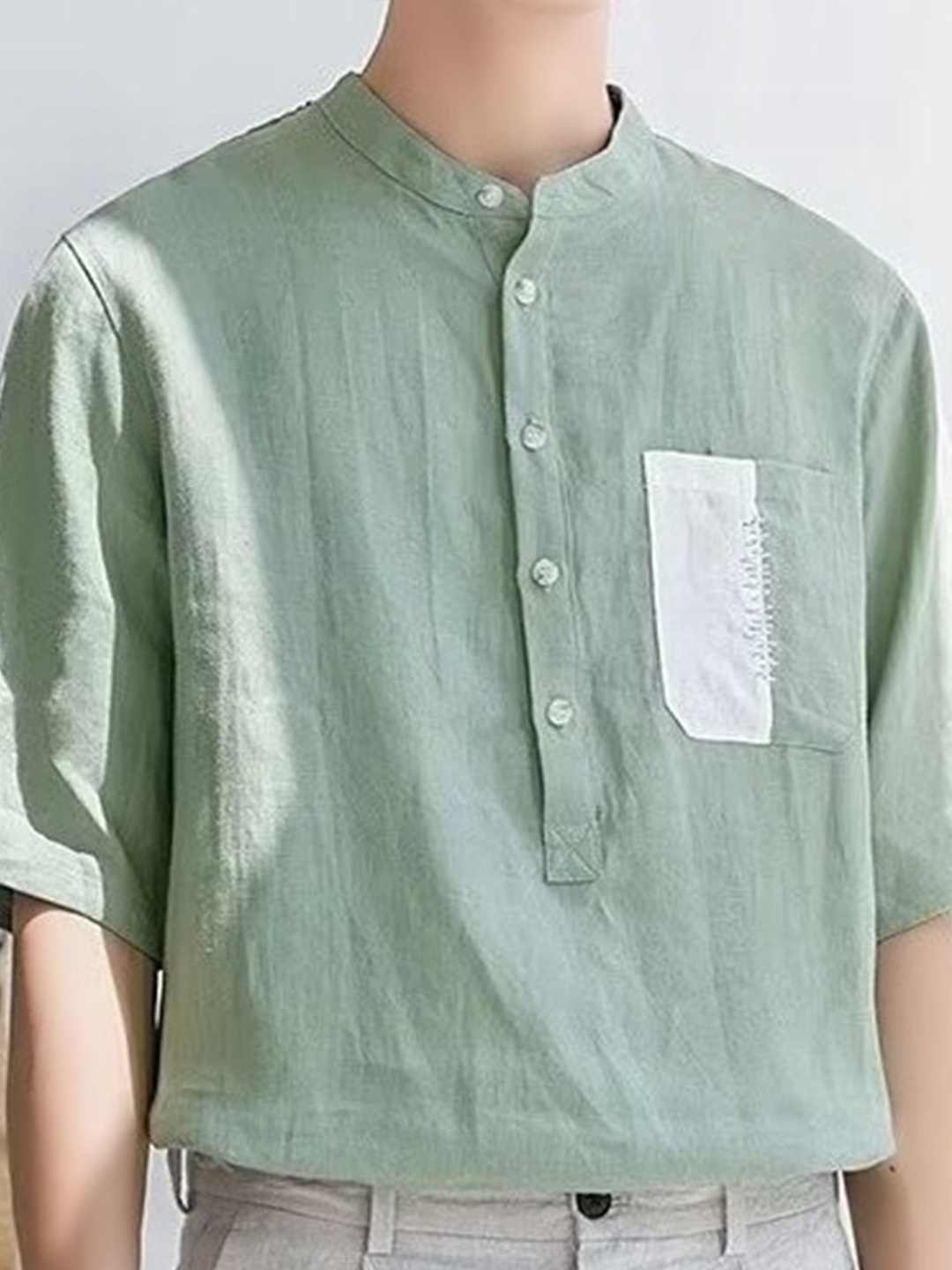

HERE&NOW Men Opaque Casual Shirt, Green