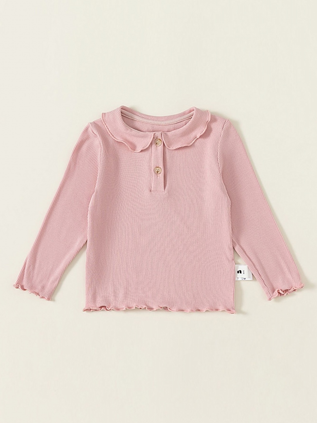 

LULU & SKY Girls Self Design Henley Neck T-shirt, Pink