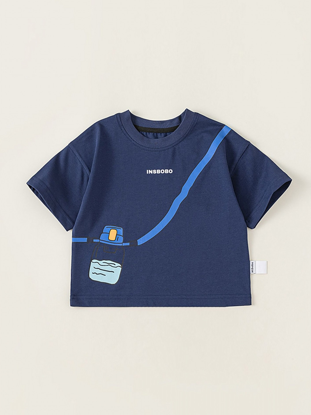 

LULU & SKY Boys Graphic Printed Round Neck Cotton Relaxed Fit T-shirt, Blue