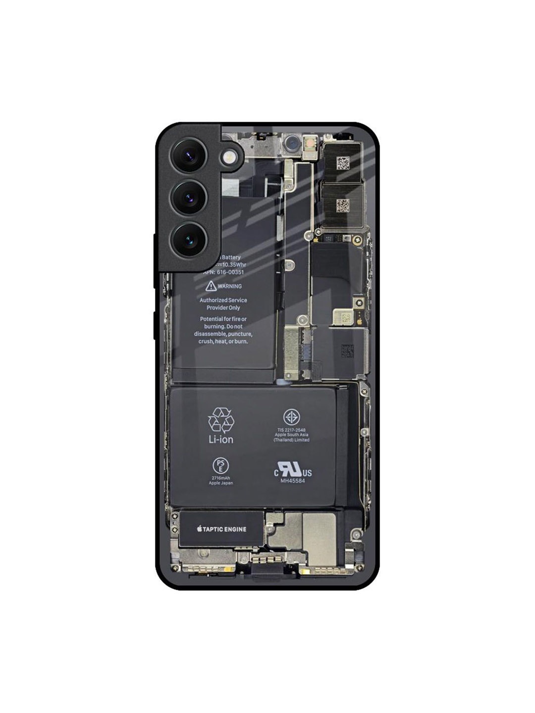

QRIOH Skeleton Inside Printed Samsung Galaxy S22 Plus Back Case, Grey