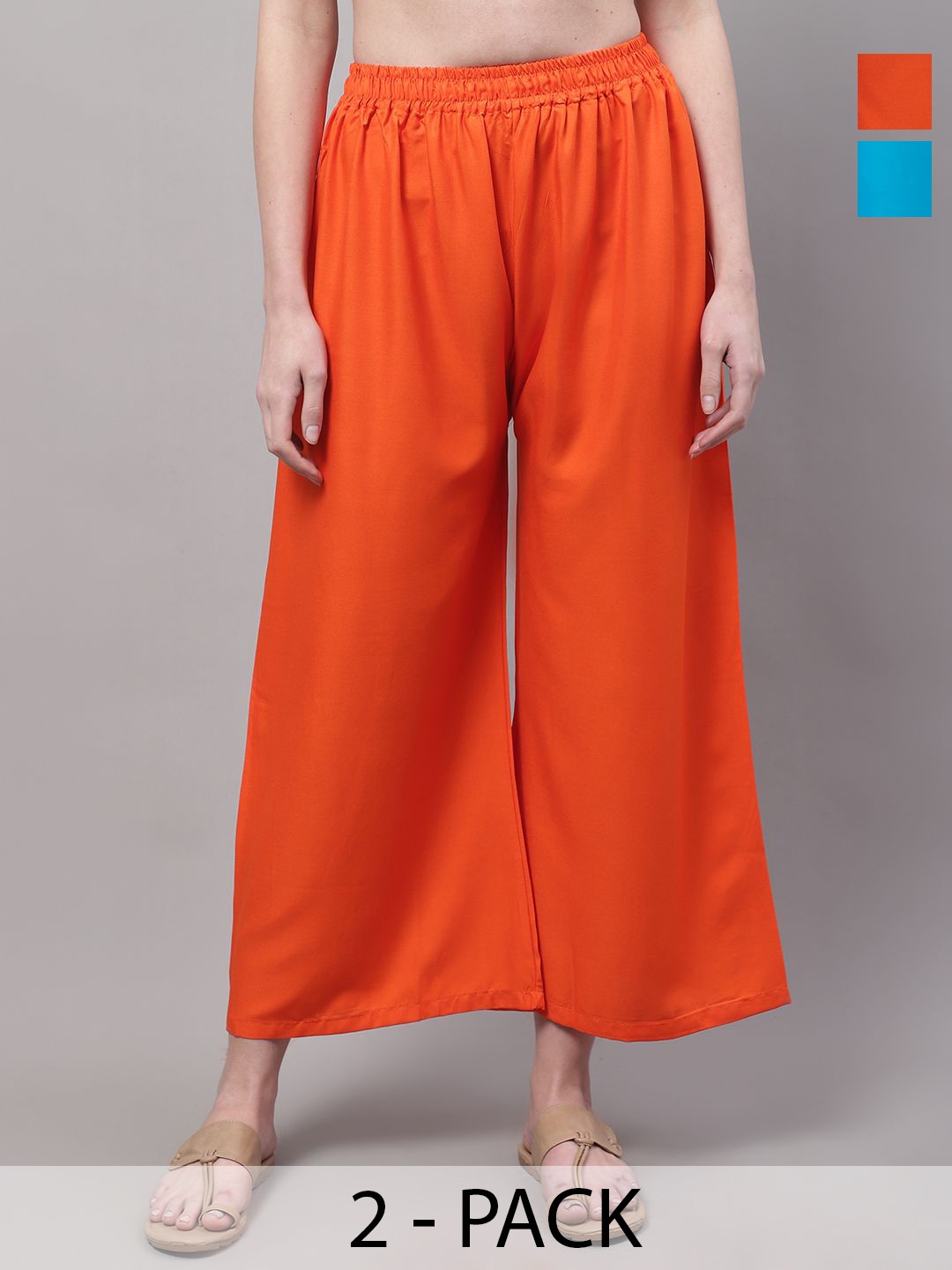 

Valles365 by S.C. Women 2 Flared Palazzos, Blue