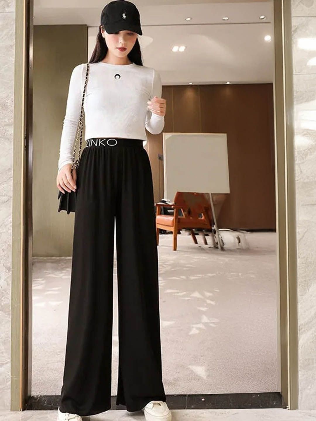 

StyleCast Women Pleated Trousers, Black