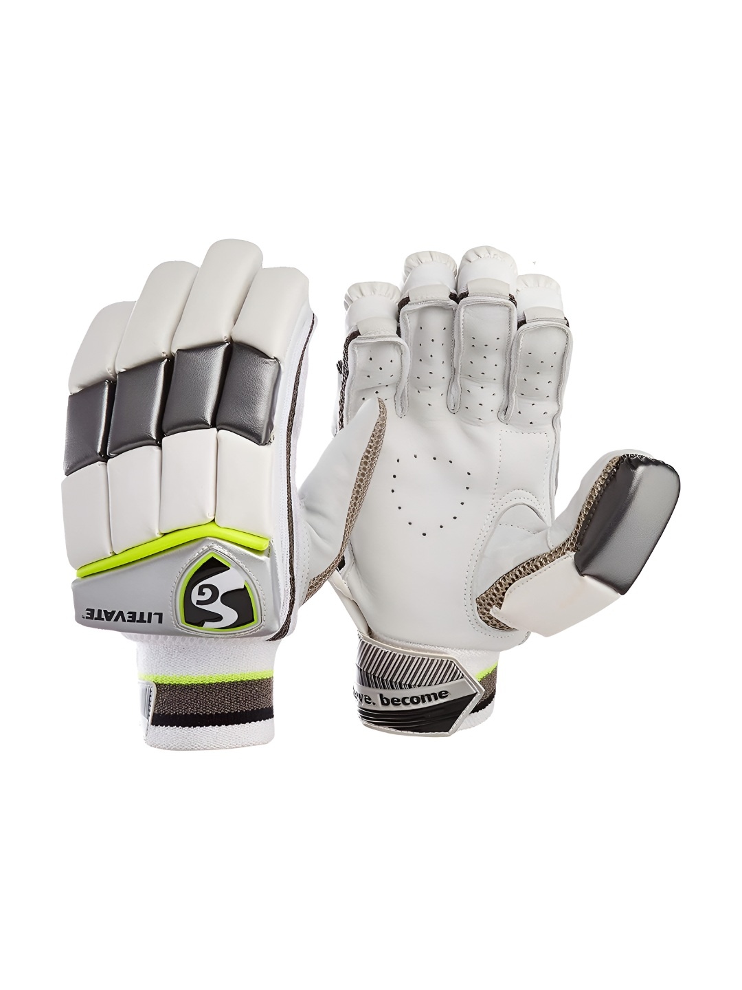 

SG Litevate Youth Cricket Batting Gloves, White