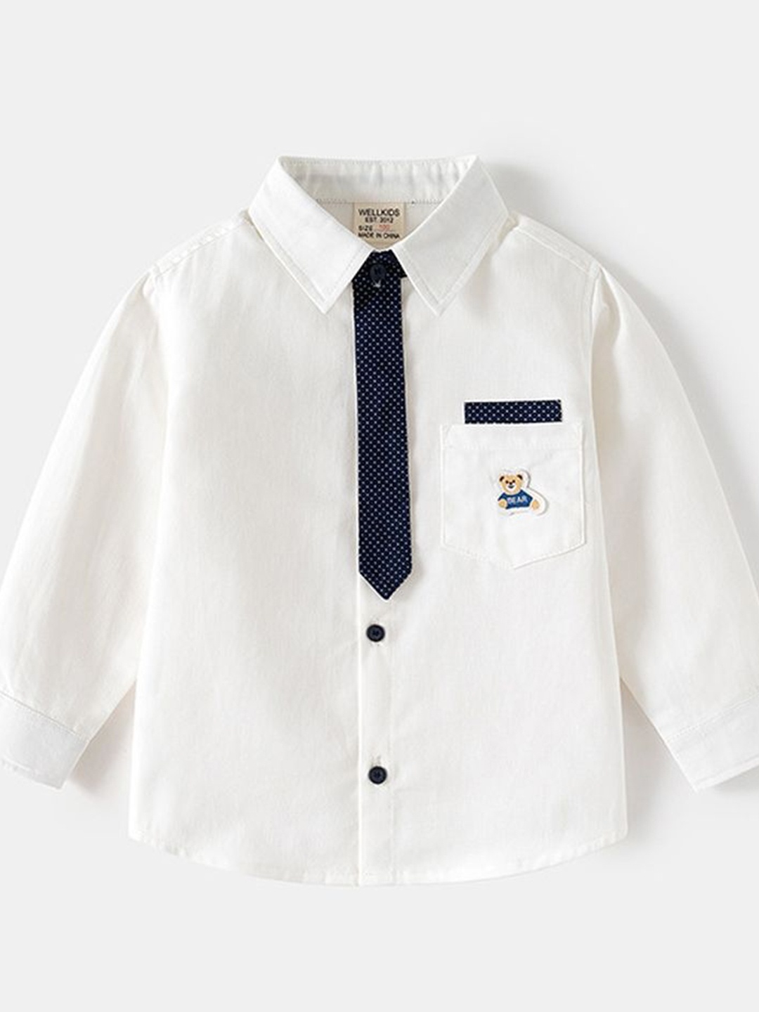 

LULU & SKY Boys Opaque Casual Shirt, White