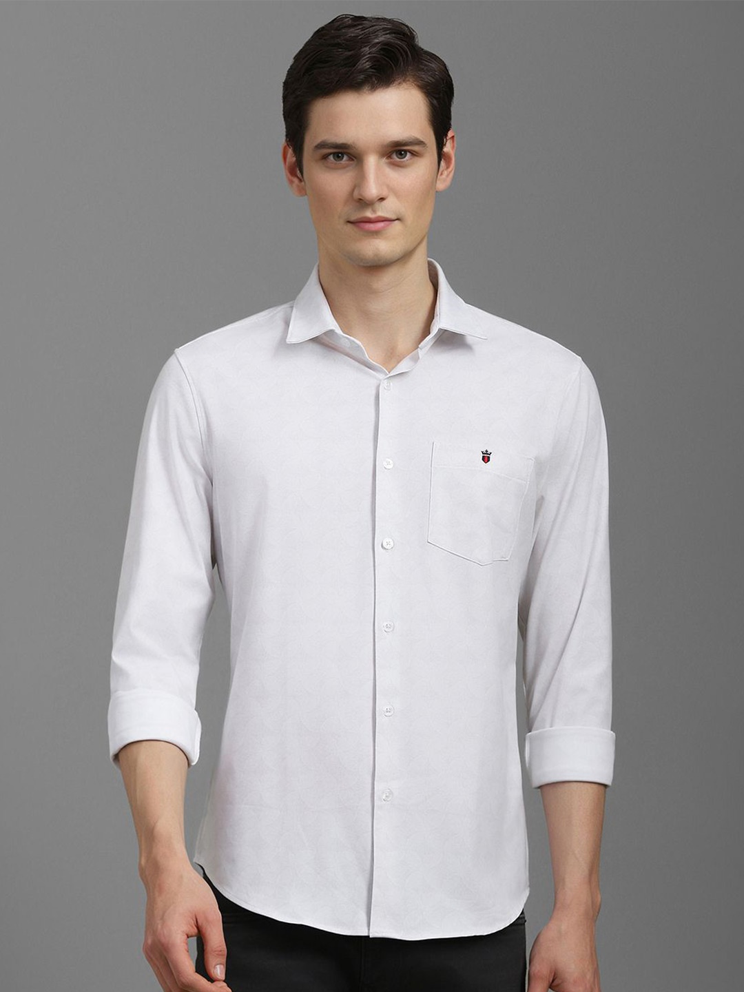 

Louis Philippe Sport Men Slim Fit Opaque Printed Casual Shirt, White