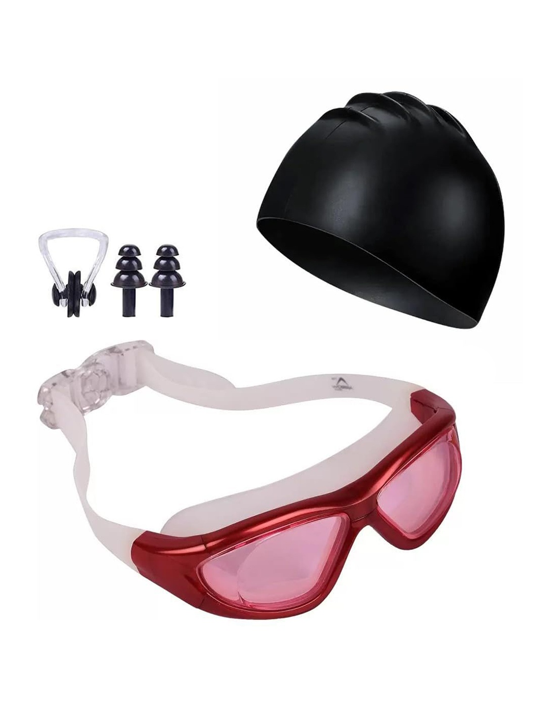 

ARROWMAX Swimming Goggles Combo Kit, Red