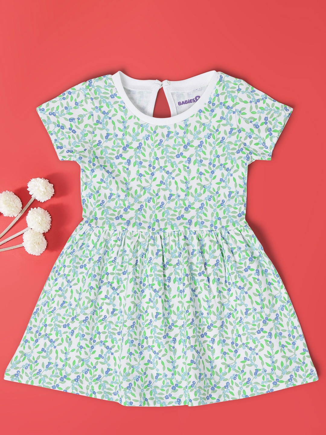 

Babies R Us Floral Print A-Line Dress, White