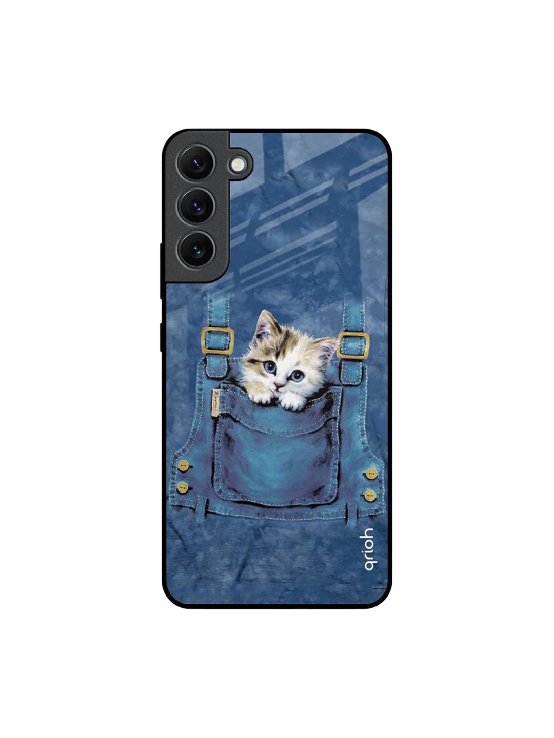 

QRIOH Kitty In Pocket Printed Samsung Galaxy S22 Plus Back Case, Blue