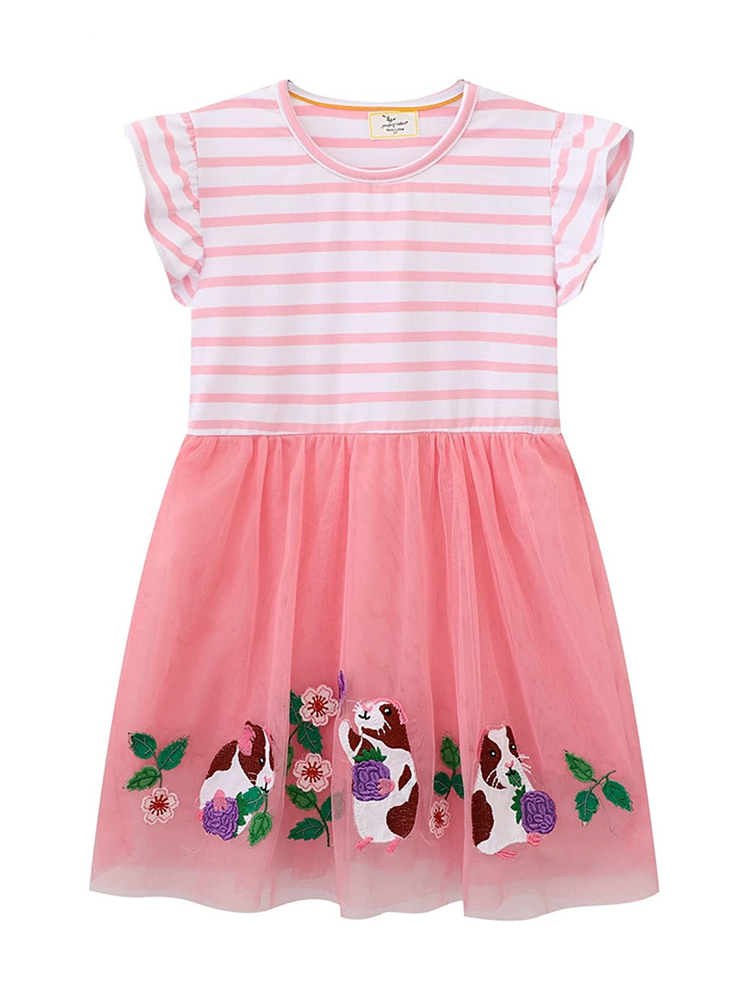 

LULU & SKY Girls Striped Nightdress, Pink