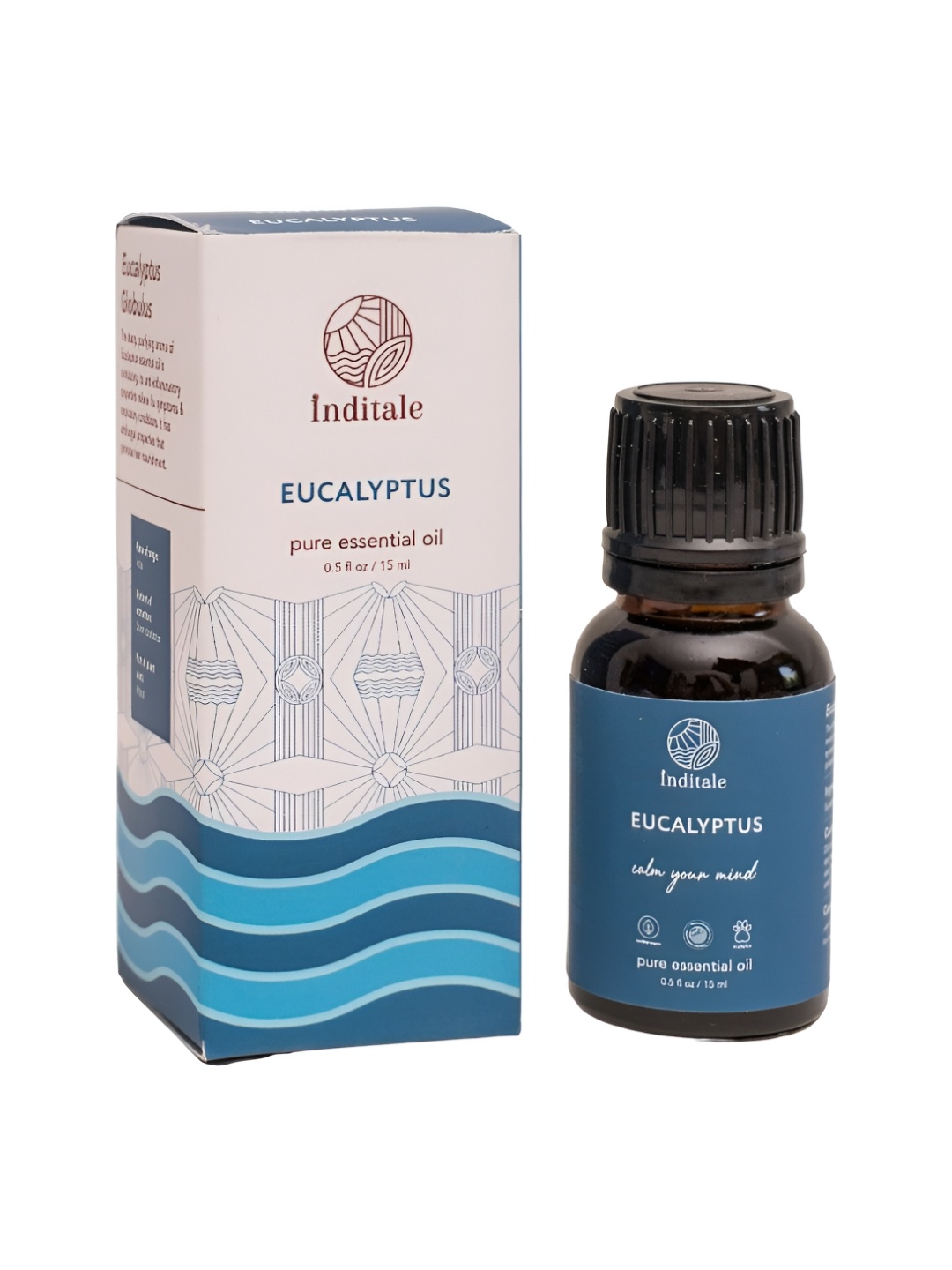 

Inditale Eucalyptus Pure Essential Oil - 15 ml, Blue