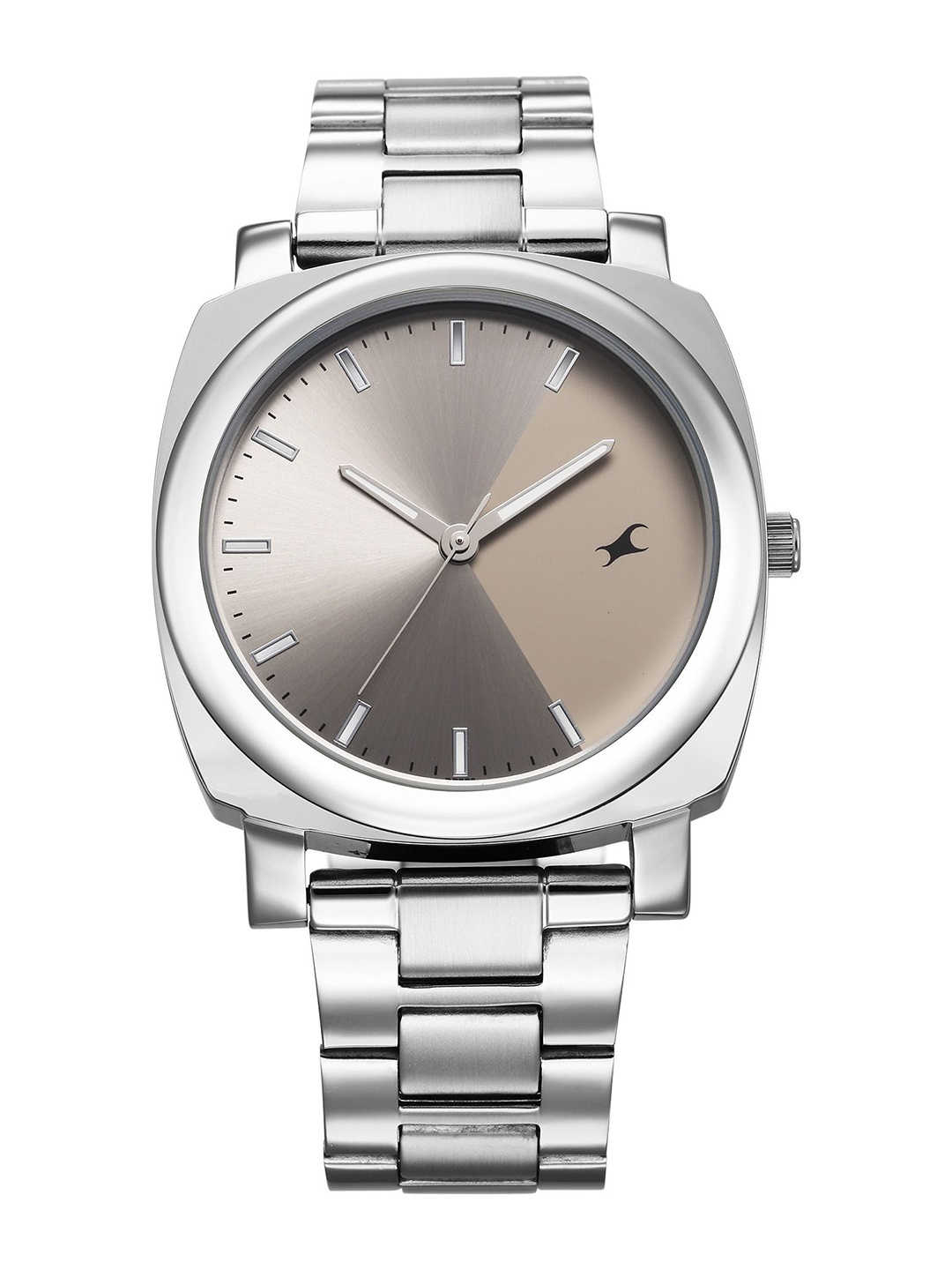 

Fastrack Men Brass Dial & Stainless Steel Straps Digital Watch 38164SM02, Silver