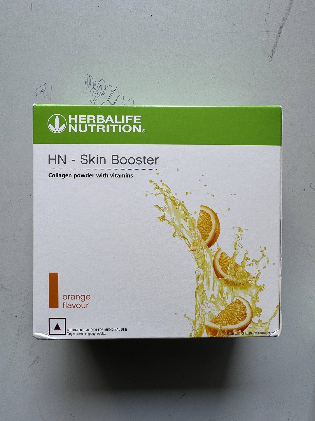 

HERBALIFE HN Skin Booster Collagen Powder With Vitamins - 10 g Each - Orange Flavor, White