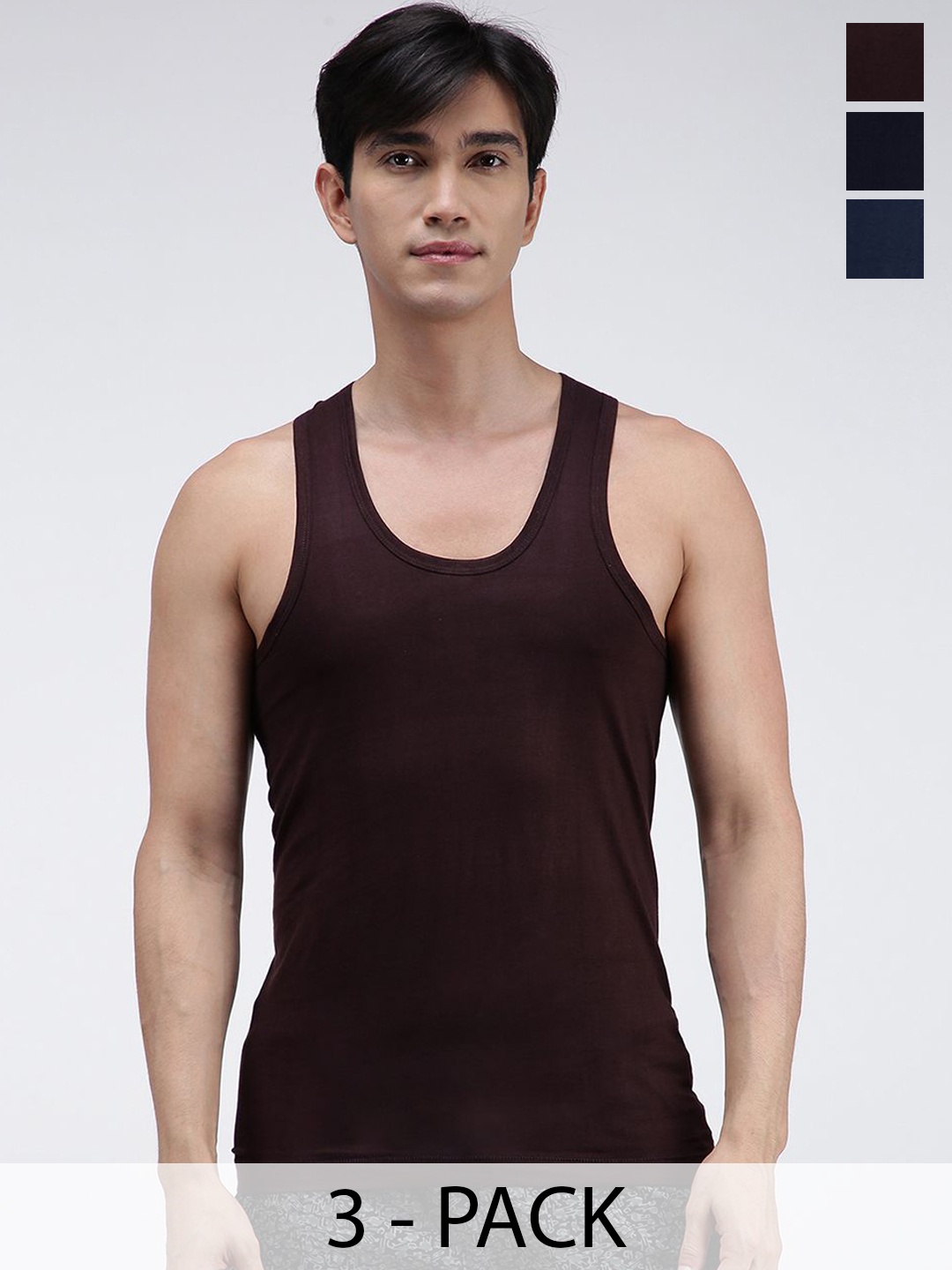 

AMUL COMFY Pack Of 3 Pure Cotton Undershirt Innerwear Vests AC-CVESTRN-NY-AF-CB-XL-3PC, Blue