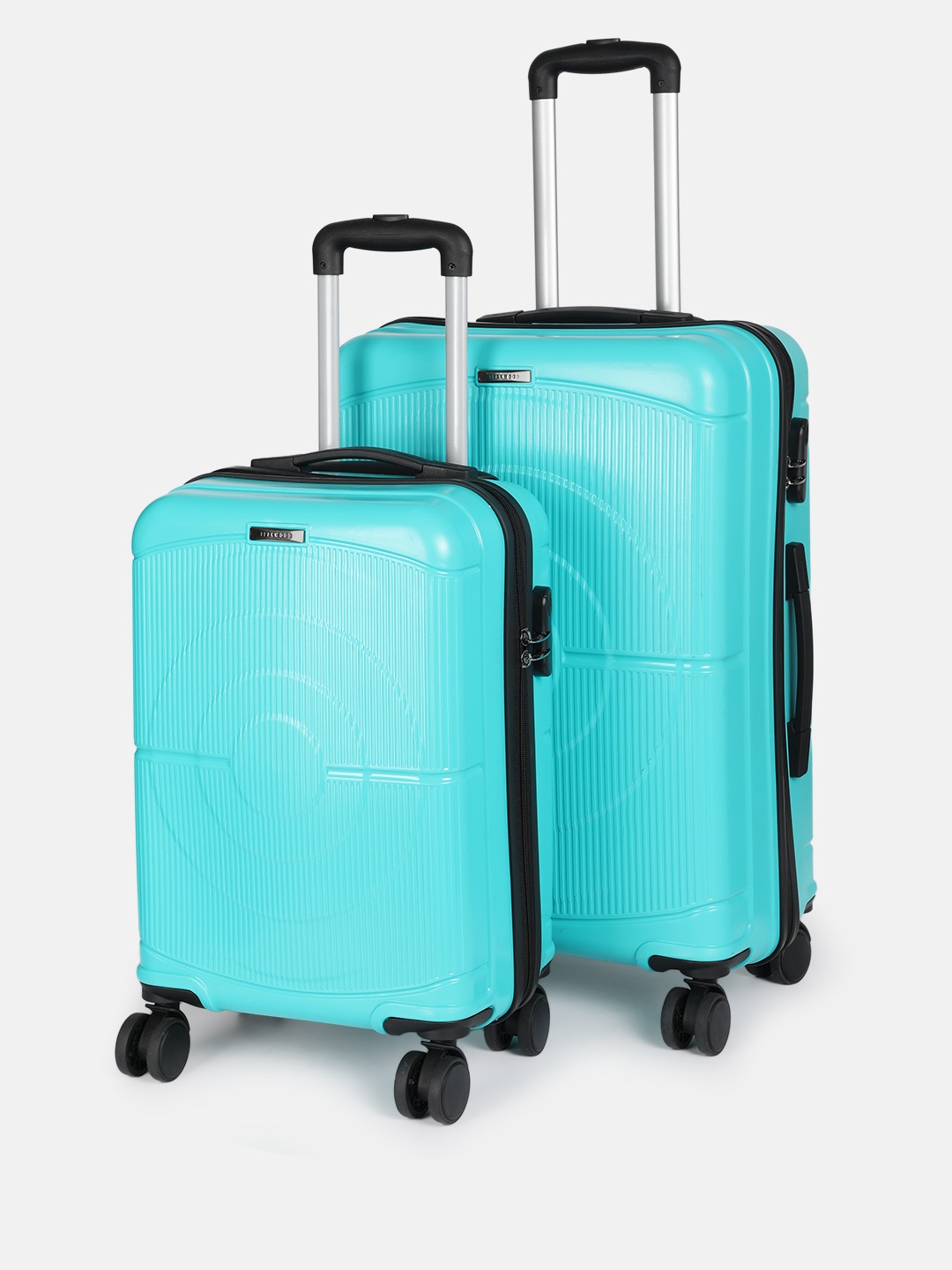 

Teakwood Leathers Concentrix Set of 2 360-Degree Rotation Trolley Bag - 95L, Green