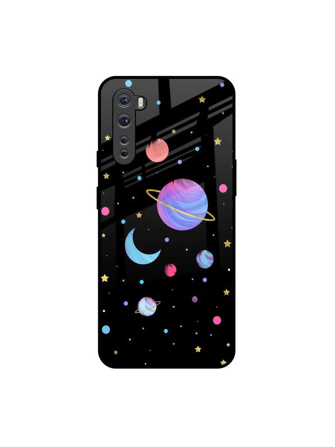 

QRIOH Planet Play Printed OnePlus Nord Back Case, Black