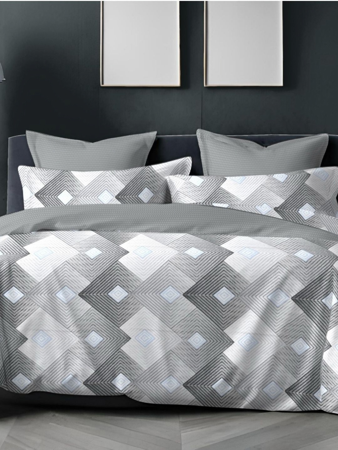 

Sleeping Owls- because your sleep matters Pure Cotton Queen Bedsheet Set 2.29m x 2.54m, Grey