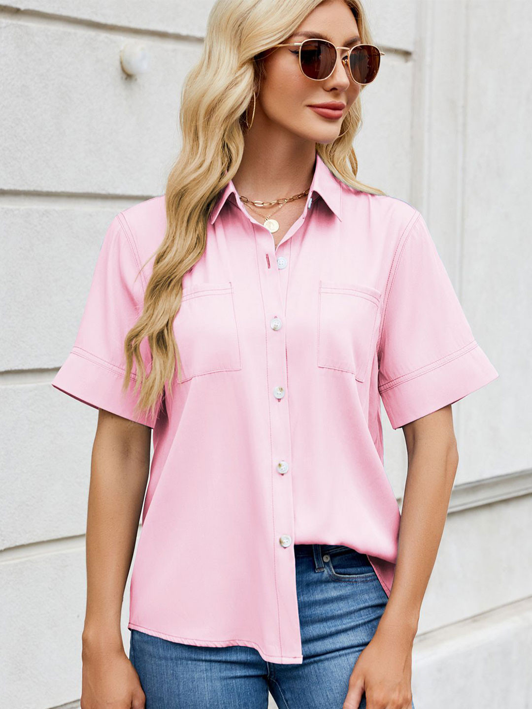 

StyleCast Women Opaque Casual Shirt, Pink