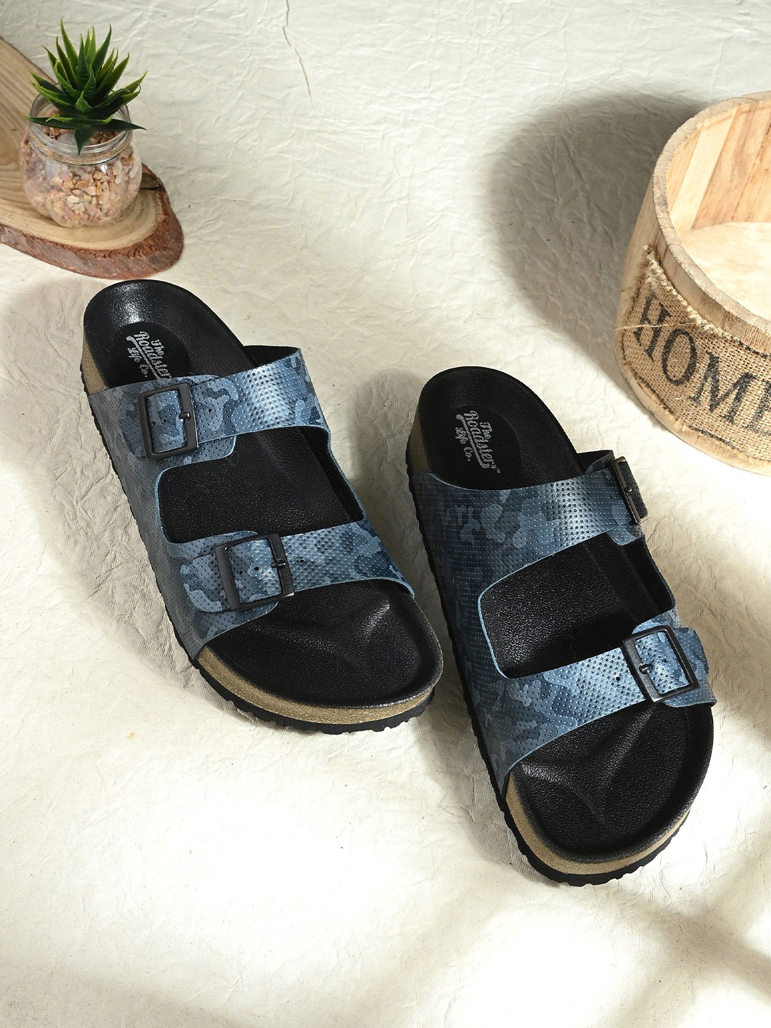 

UNDERROUTE Men Comfort Sandals, Navy blue