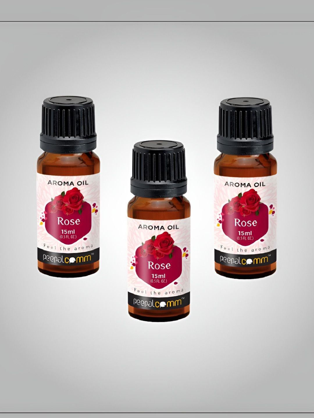 

PEEPALCOMM 3-Pcs Black Rose Aroma Oils - 15 ml