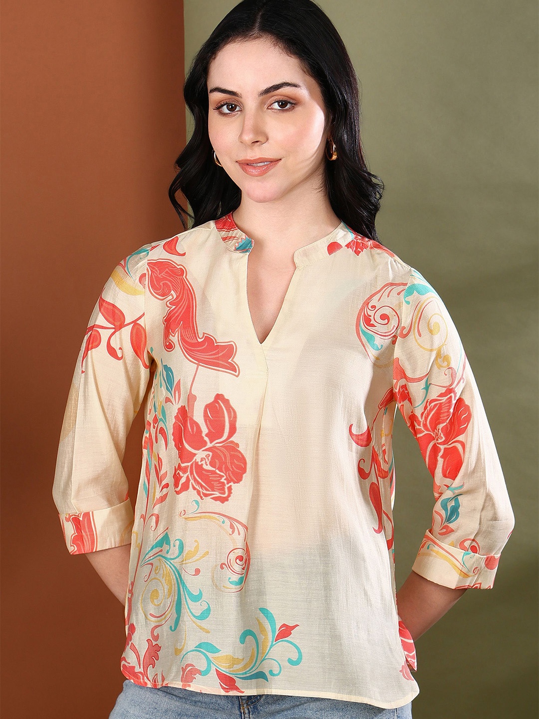 

HERE&NOW Floral Print Top, Yellow