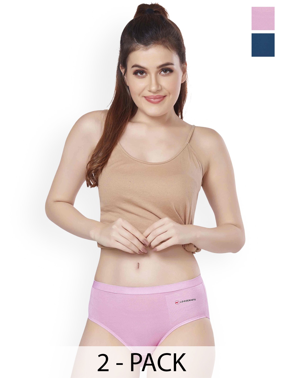 

LOGGERHEAD Pack Of 2 Hipster Briefs LHMH015-Pink-RoyalBlue, Blue