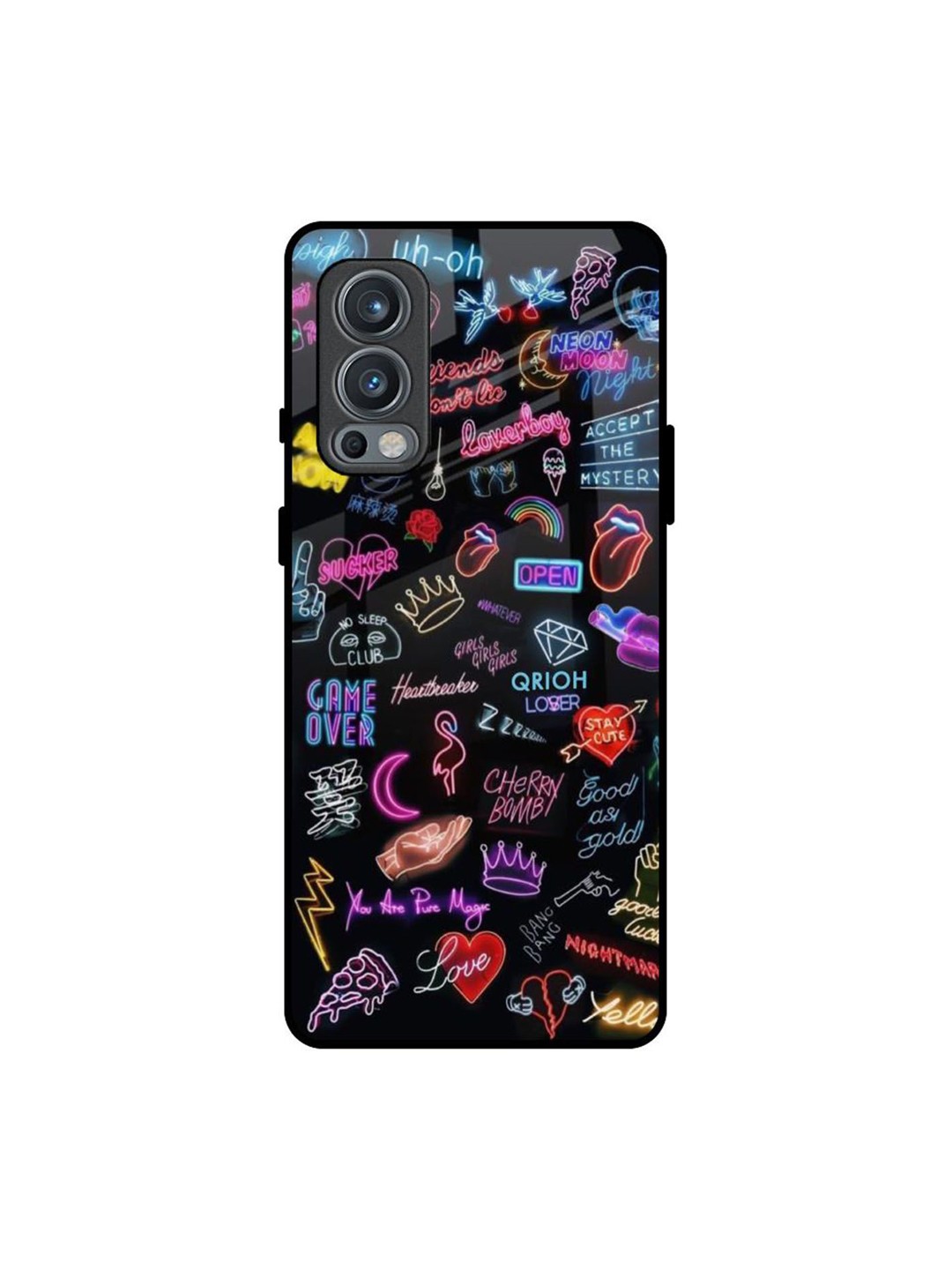 

QRIOH Accept The Mystery Printed Oneplus Nord 2 Back Case, Black