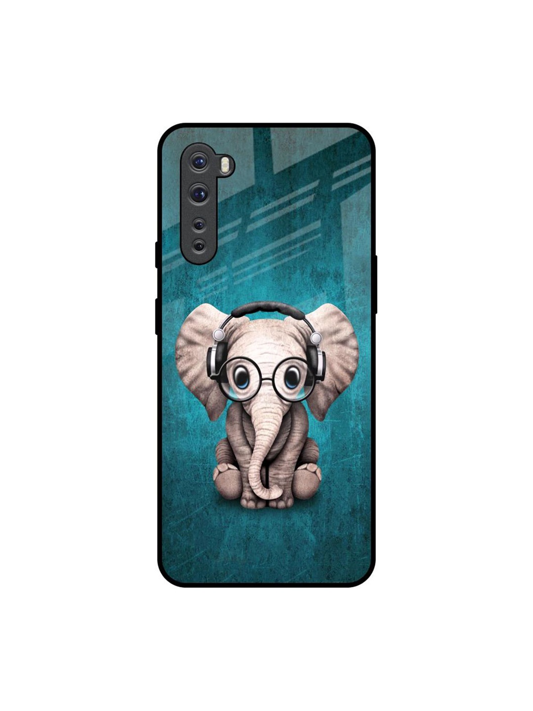 

QRIOH Adorable Baby Elephant Printed OnePlus Nord Back Case, Blue