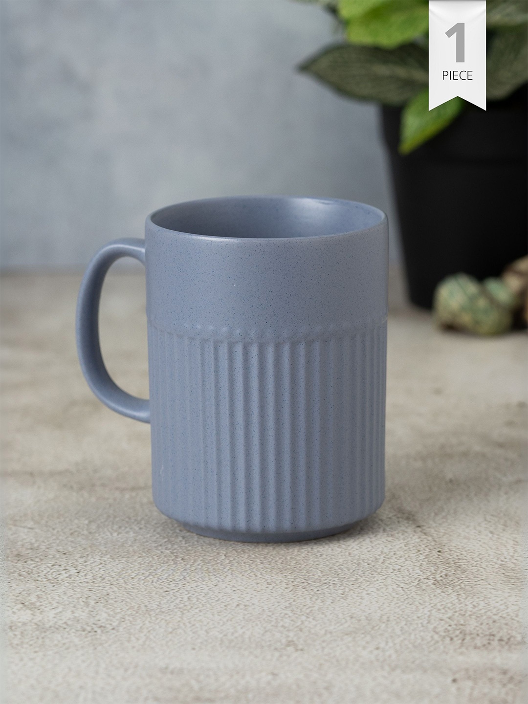 

Clay Craft Fine Ceramic Crimson Microwave Safe Coffee & Milk Mug, 350Ml, 1 Piece, Blue
