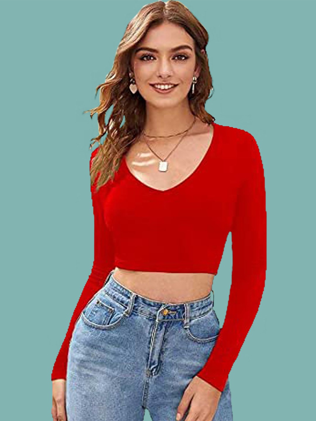 

Dream Beauty Fashion Crop Top, Red