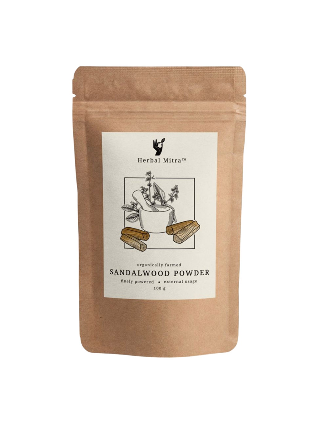 

Herbal Mitra Natural Sandalwood Powder - 100 g, Brown