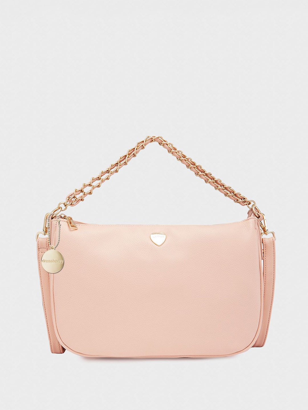 

DressBerry X CAPRESE Bowling Hobo Bag with Tasselled, Pink