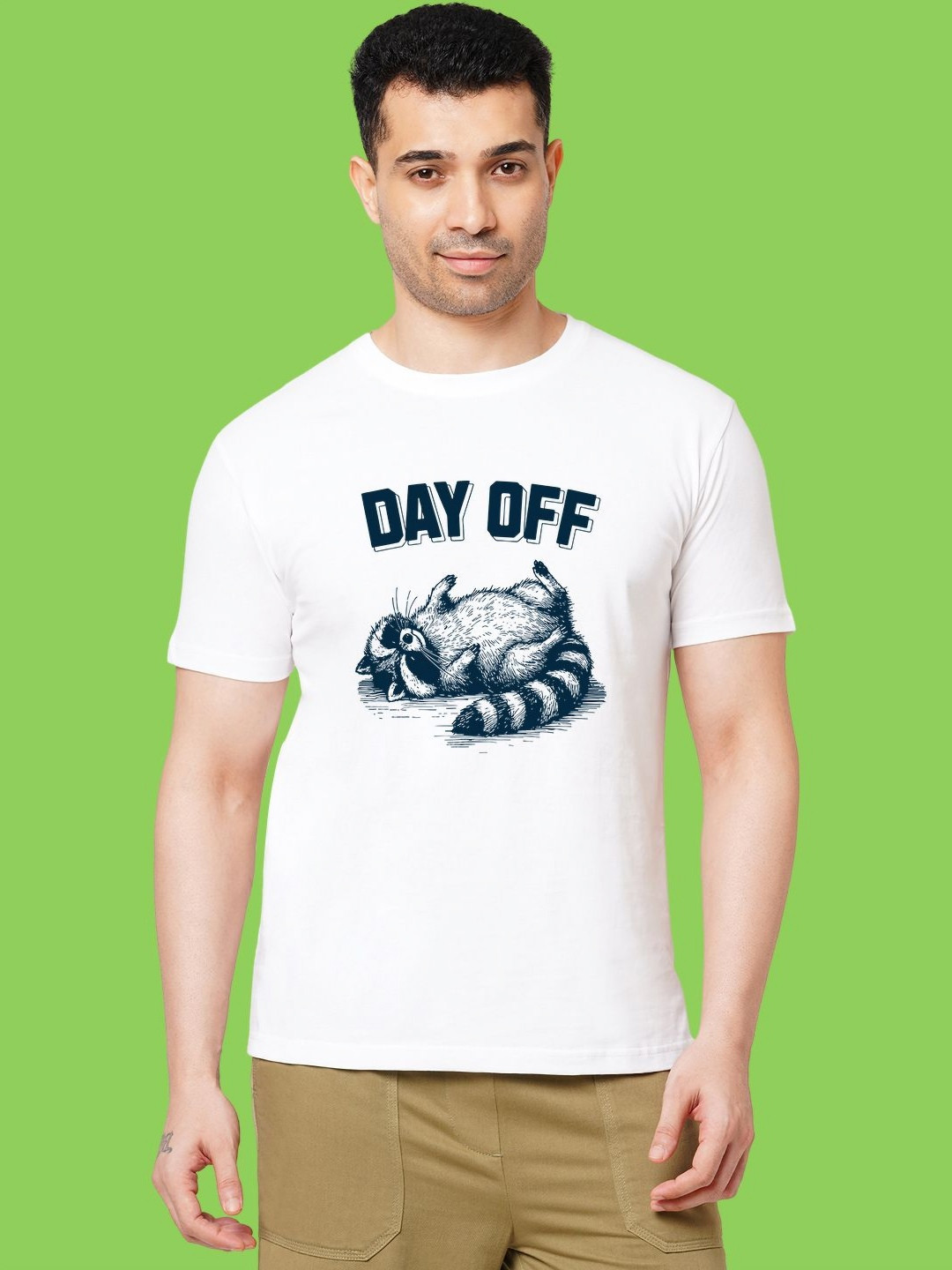 

Wear Your Opinion Men Graphic Printed Round Neck Cotton T-shirt, White