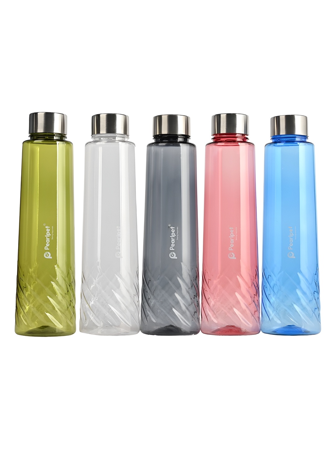 

Pearlpet Lovely Green and Grey 5 Pieces Water Bottle 1L Each