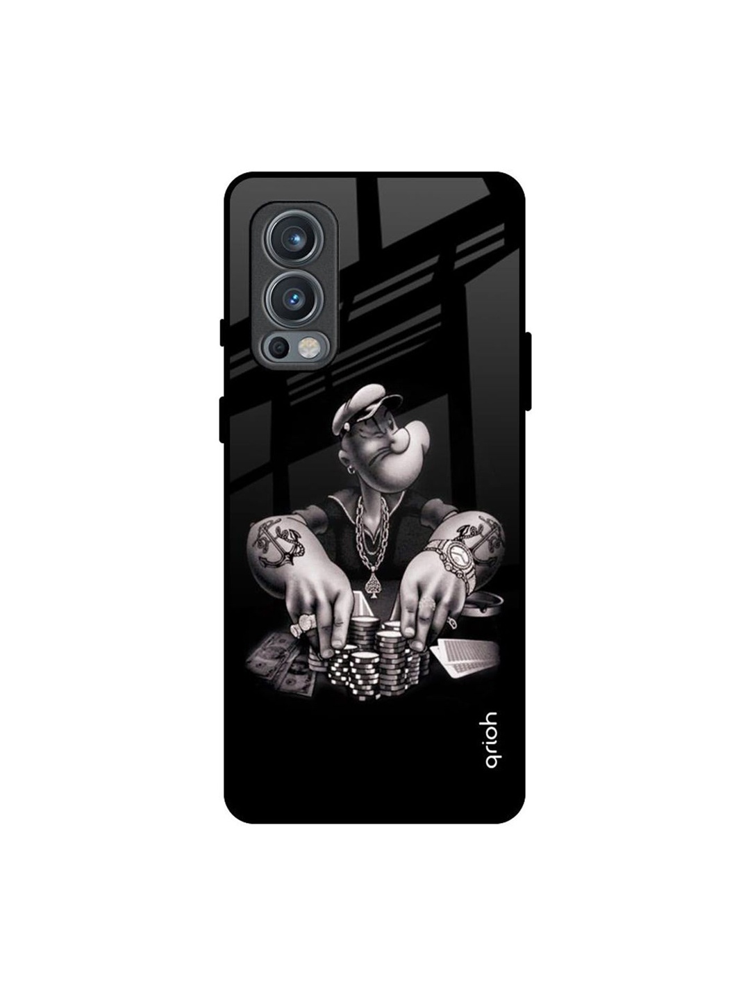 

QRIOH Gambling Problem Printed Oneplus Nord 2 Back Case, Black
