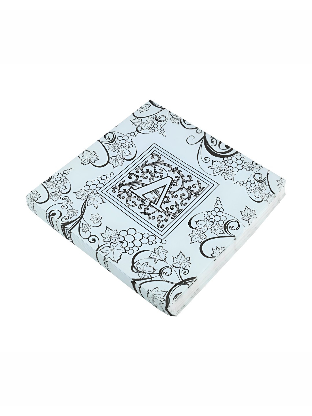 

NATURALLY YOURS Set Of 6 White Printed Table Napkins