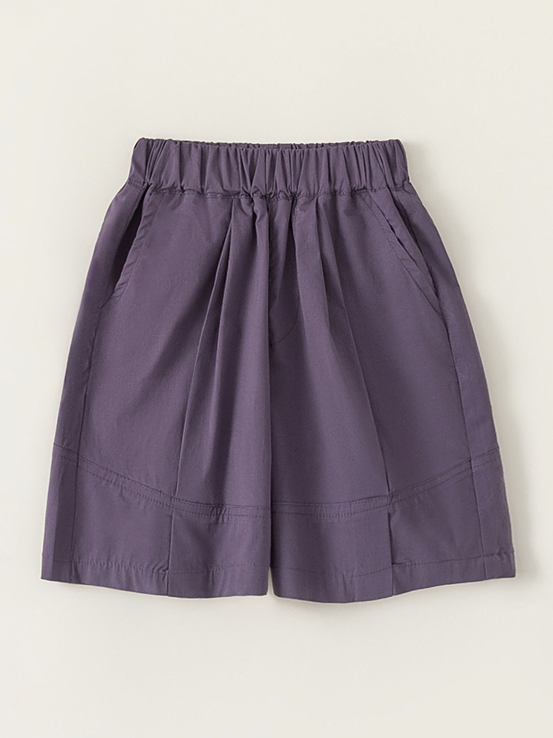 

LULU & SKY Boys Loose Fit High-Rise Culottes Trousers, Purple