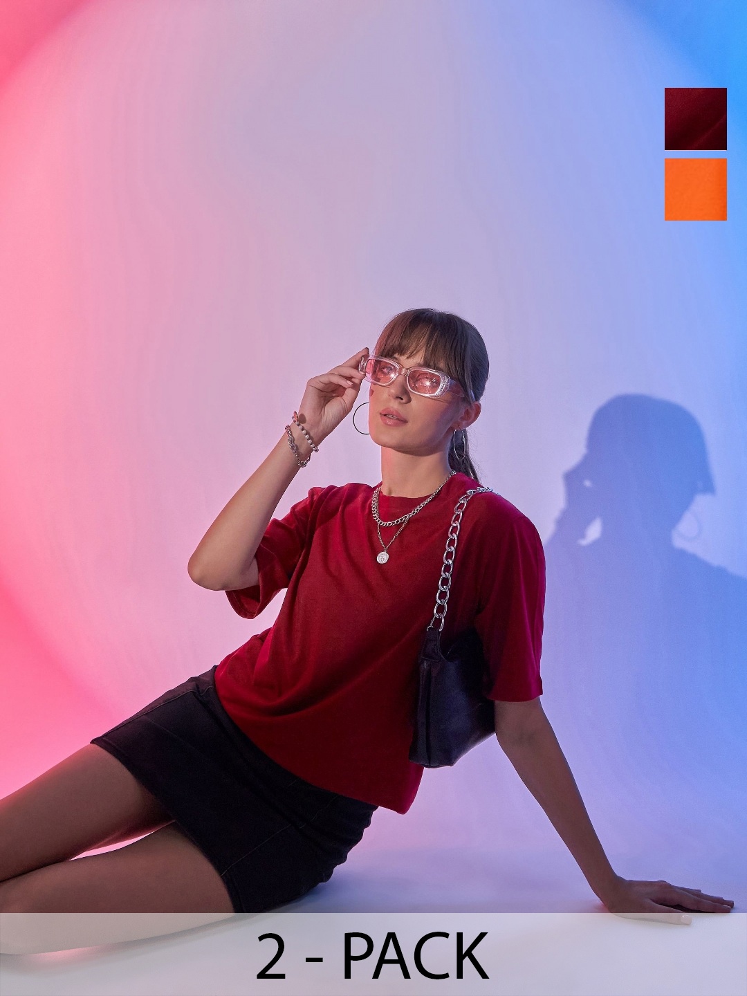 

DIMPY GARMENTS Women 2 Pockets T-shirt, Orange