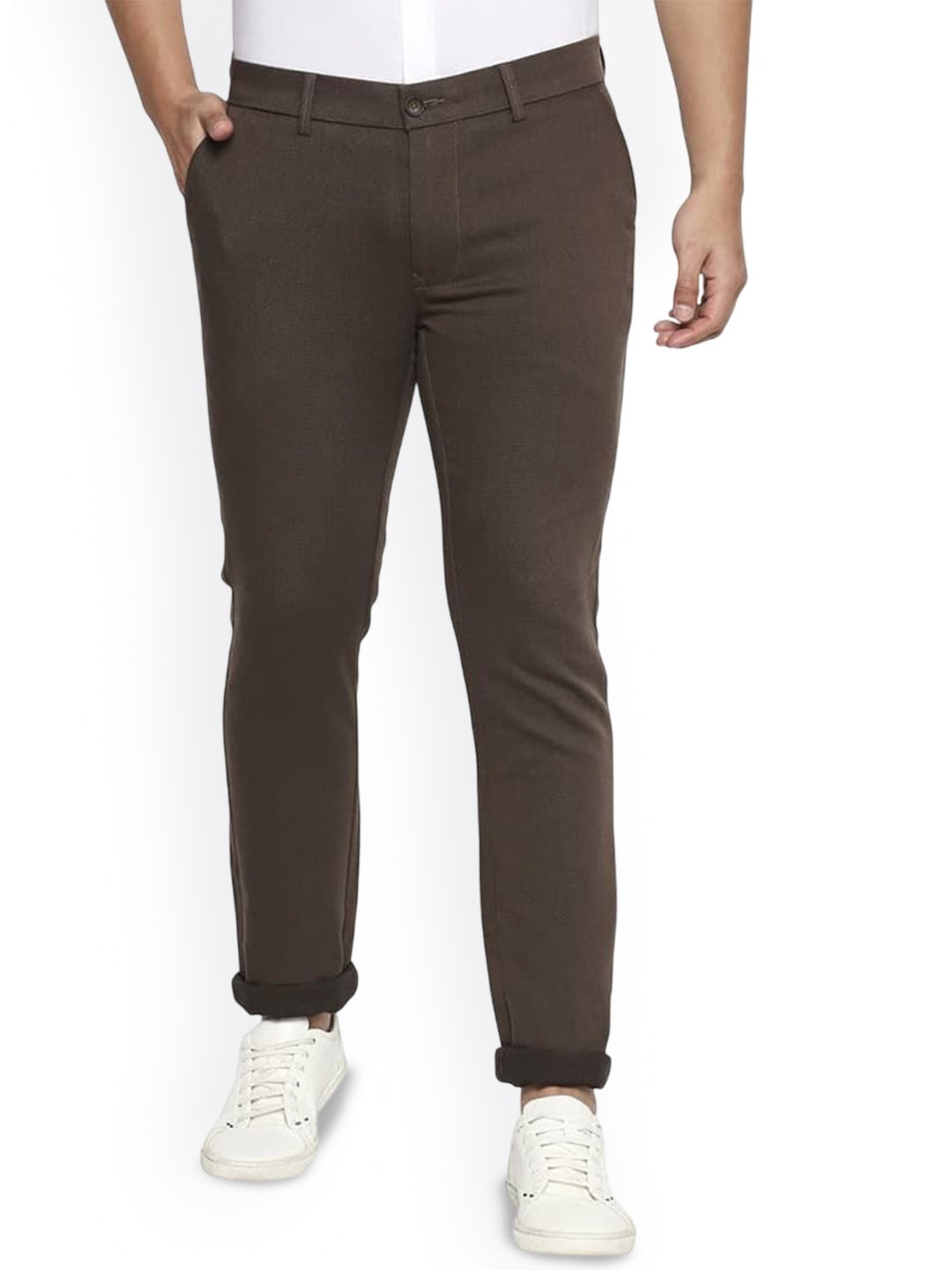 

Basics Men Comfort Trousers, Brown