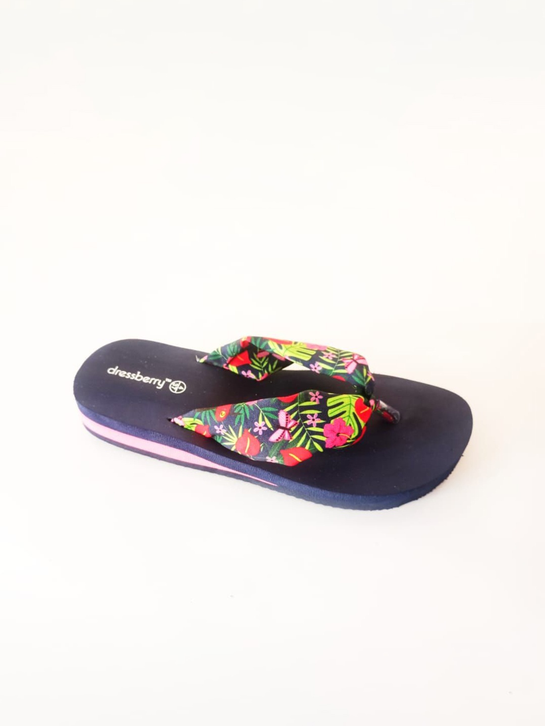 

DressBerry Printed One Toe Flats, Blue