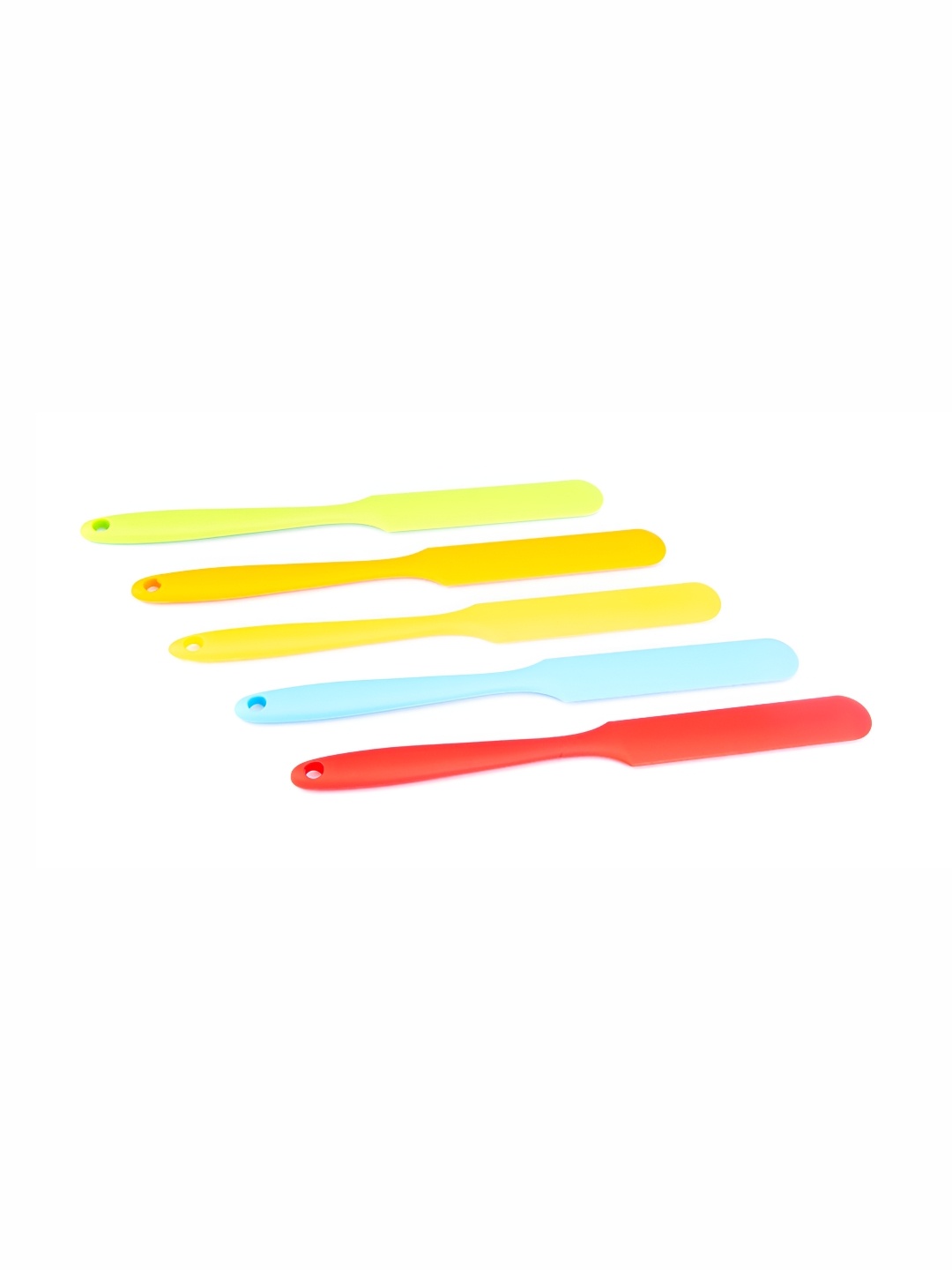 

NATURALLY YOURS 5 Piece Silicone Palette Cutlery Knifes, Red
