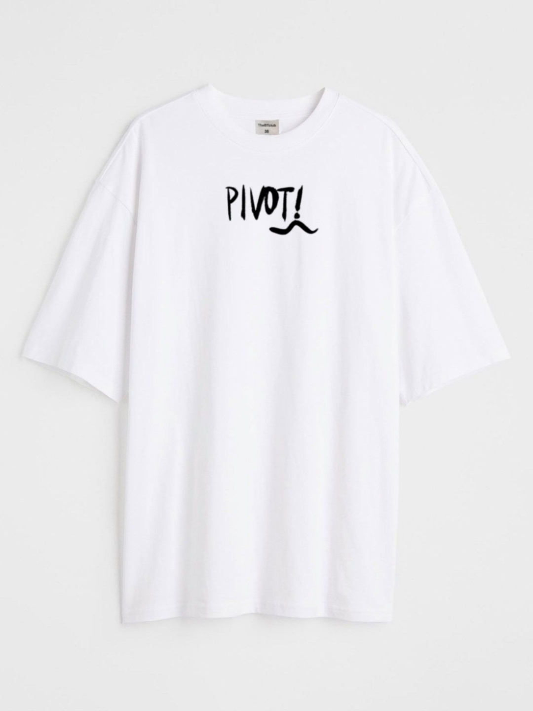 

TheBTclub Men Activchill Graphic Printed Round Neck Cotton Oversized T-shirt, White