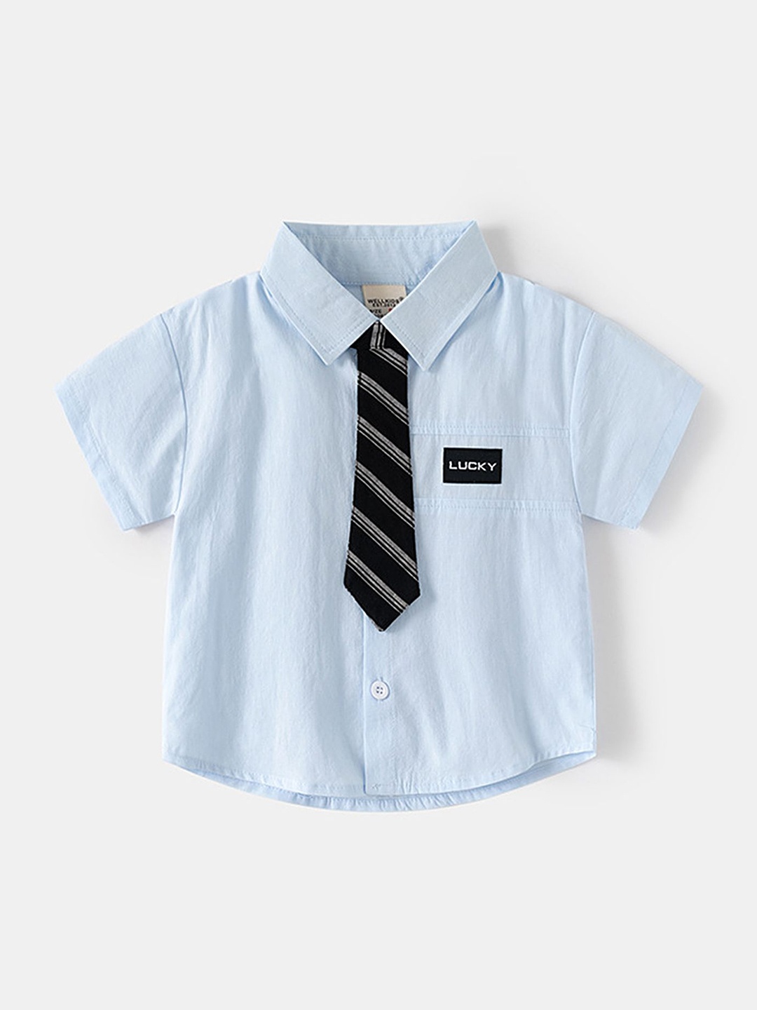 

LULU & SKY Boys Opaque Casual Shirt, Blue