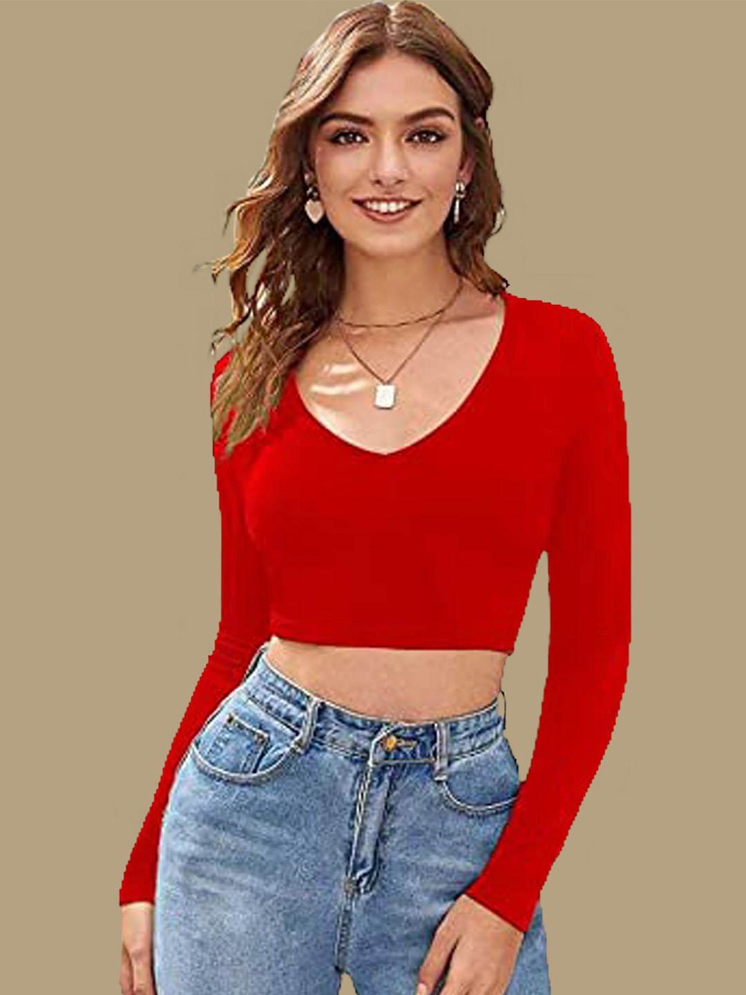 

Dream Beauty Fashion Crop Top, Red